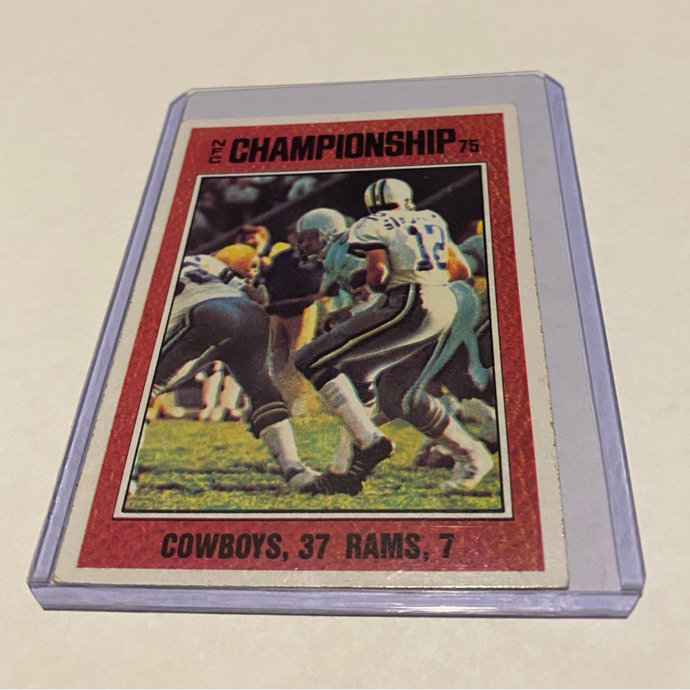 Roger Staubach NFC Championship 75 1976 Topps Football Card Vintage